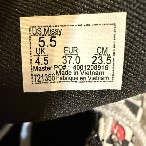 Vans Checkerboard Cherry Sneakers – Women’s Size 5.5 – Retro Skater Vibe - Picture 6 of 6